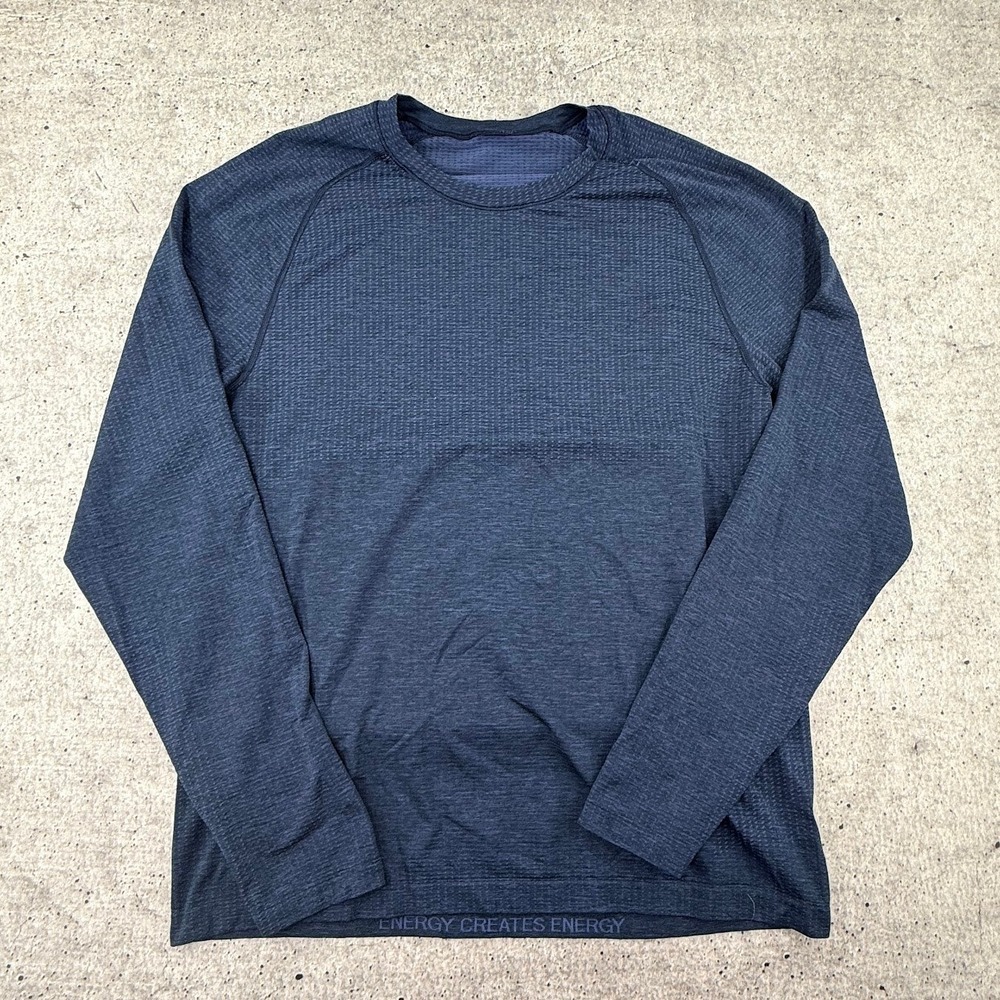 Lululemon Metal Vent Tech Long-Sleeve Shirt Mineral Blue Mens Medium-Large?